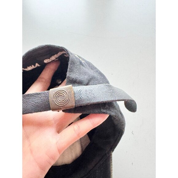 Vintage Made in USA ODYSSEY Black Cotton Canvas Check Brim Baseball Hat - Picture 7 of 11